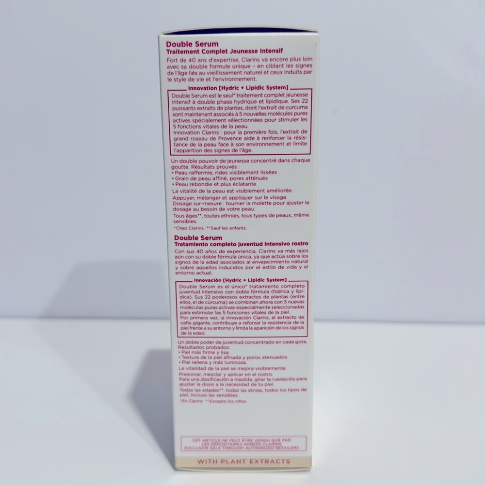 Clarins DOUBLE SERUM [Hydric+Lipidic System] Age-Defying Concentrate XLG NIB! - Picture 12 of 14